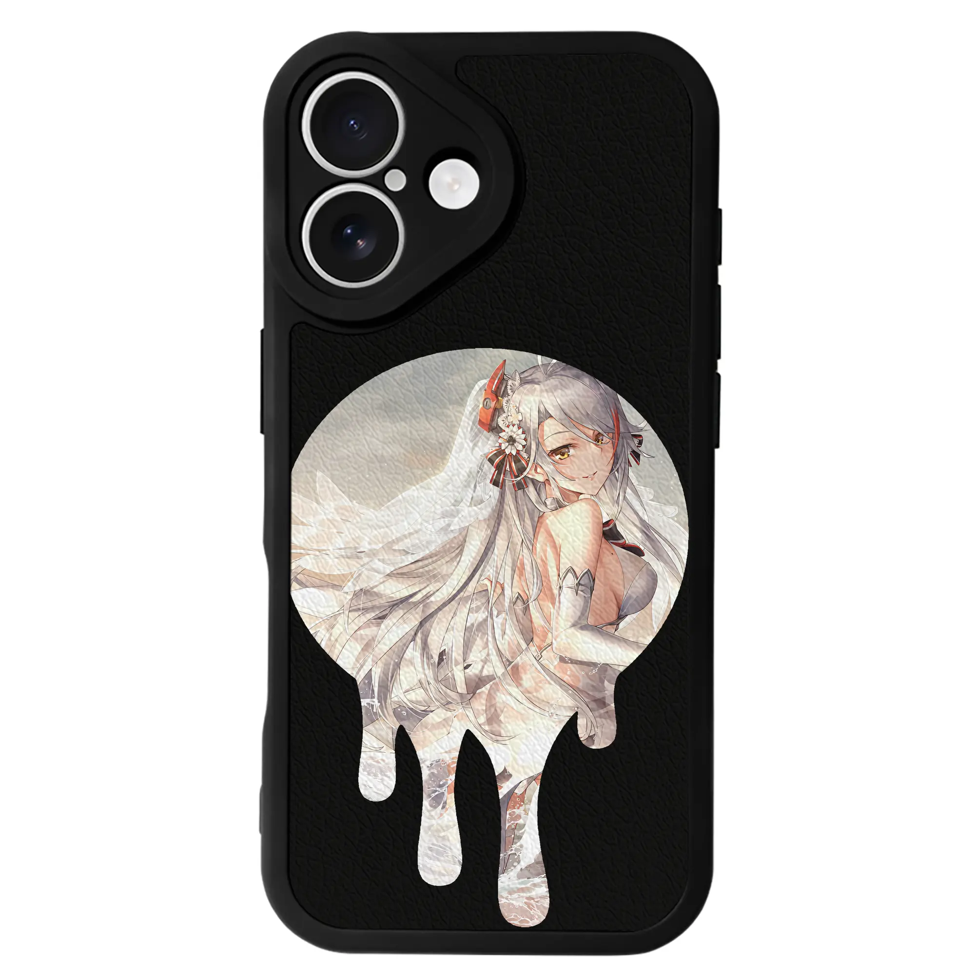 アズールレーン グッズ,プリンツ・オイゲン - IPhone 16シリーズ対応 ・ シリコンスマホケース ・ レザー調 ・ 高精度フィット ・ 耐衝撃 ・ ワイヤレス充電対応 ・ 精密カット